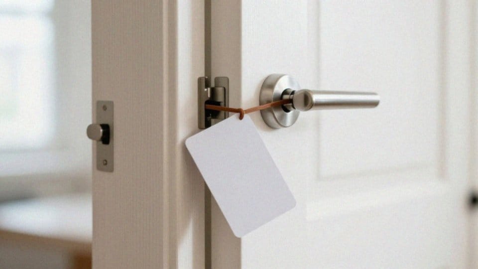 Jak użyć plastikowej karty i gumki, by zabezpieczyć drzwi?