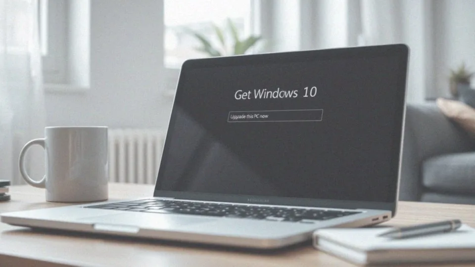 Jakie są kroki do wykonania aktualizacji przez aplikację „Uzyskaj system Windows 10”?