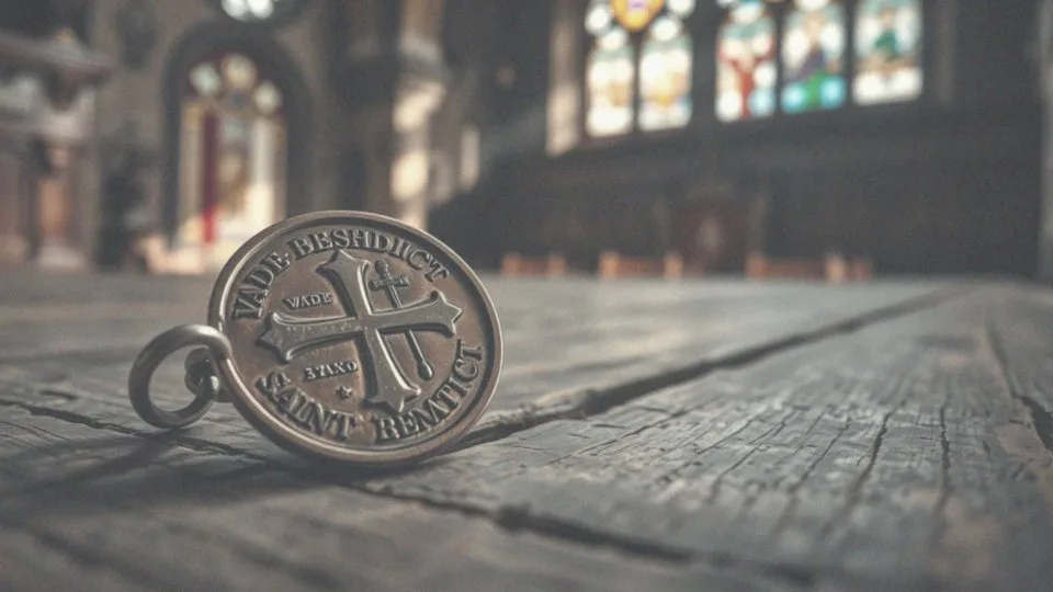 Jakie symbole zawiera medalik św. Benedykta?