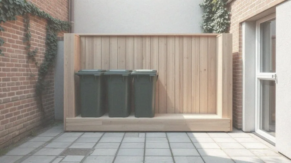 Jakie są wymiary drewnianej obudowy koszy na śmieci?