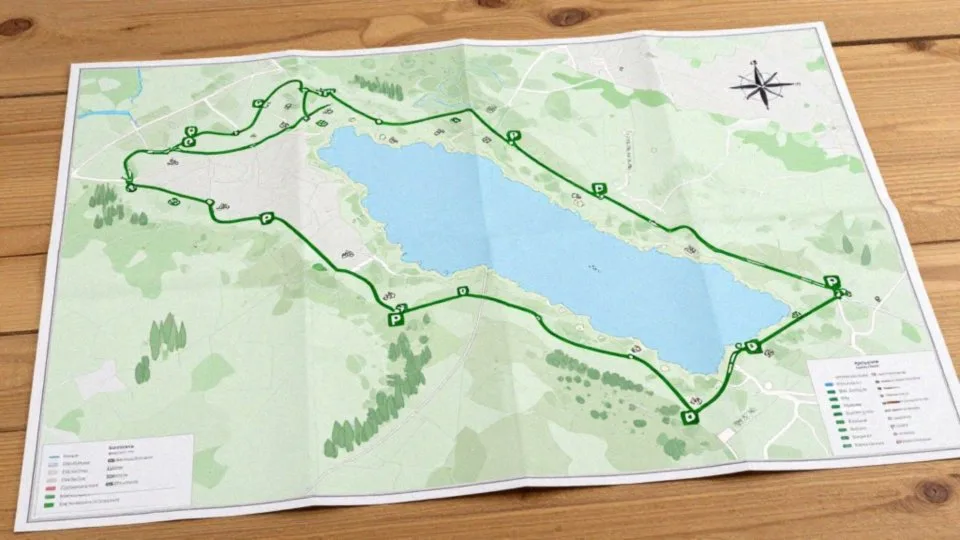 Czy mapa dojazdu pokazuje parkingi i trasy rowerowe?