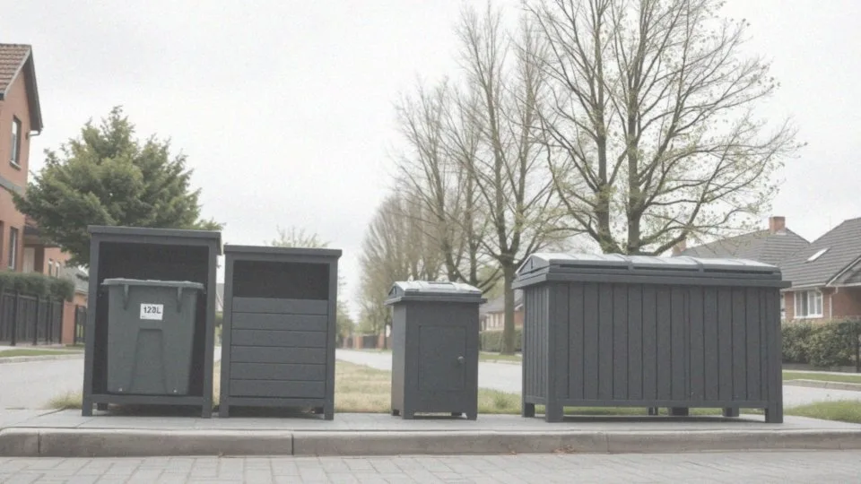 Jakie są wymiary i modele obudowy kosza na śmieci?