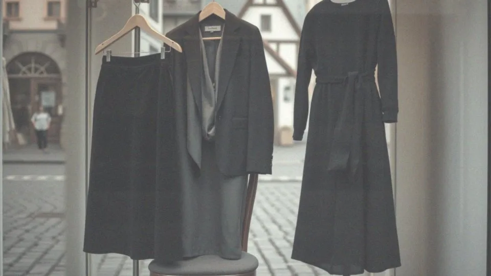 Jakie są przykłady stroju kobiecego w żałobie?