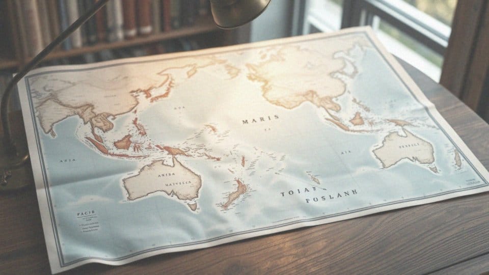 Co przedstawia mapa lokalizacyjna Oceanu Spokojnego?