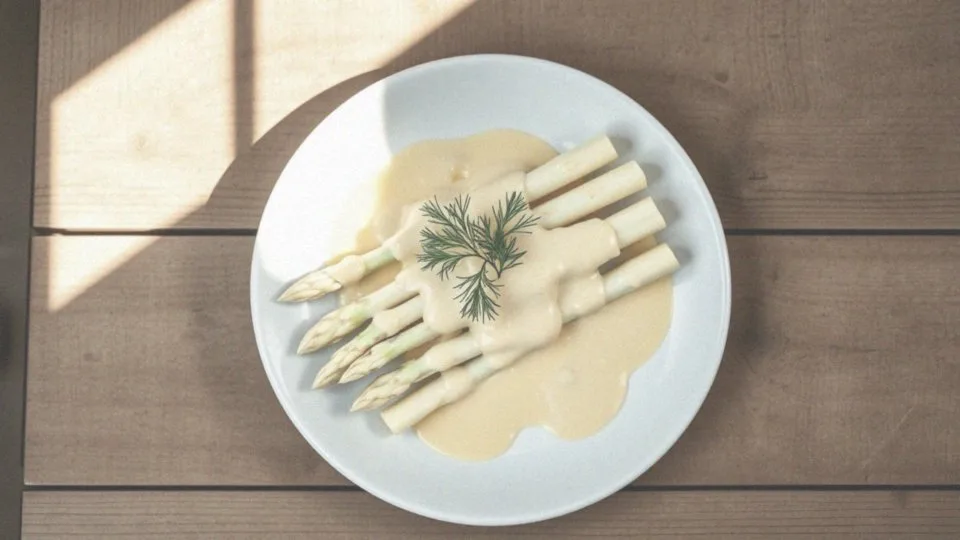 Jak podać sos holenderski ze szparagami?