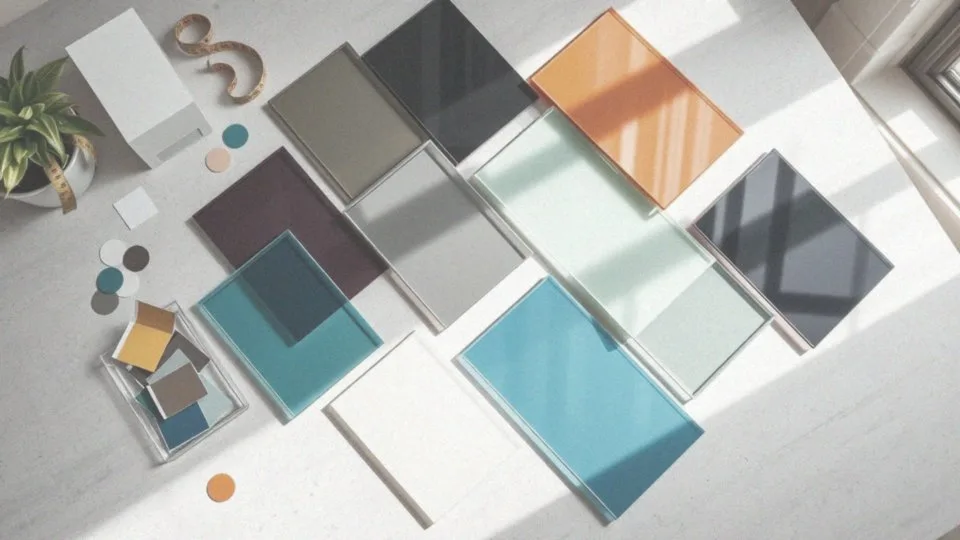 Fronty akrylowe – wzornik z próbkami kolorów i wykończeń