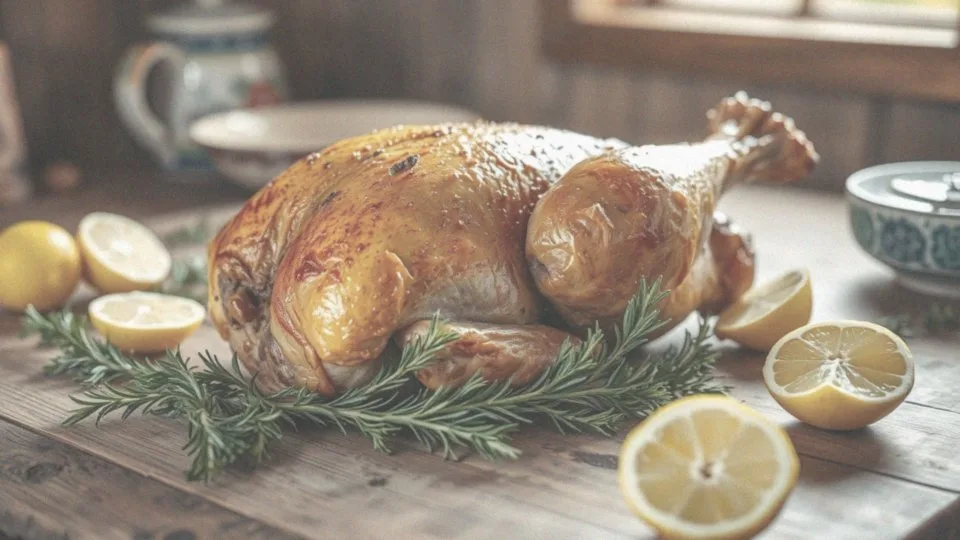 Pieczony udziec z indyka z kością i skórą – przepis i przygotowanie